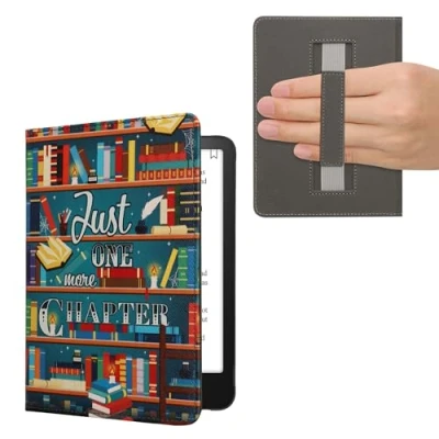 Immagine di kwmobile Custodia Cinturino Mano Compatibile con AmazonKindle Paperwhite (12. Gen 2024)/Kindle Colorsoft Cover eBook Reader Case eReader Simil Pelle Ancora un Capitolo