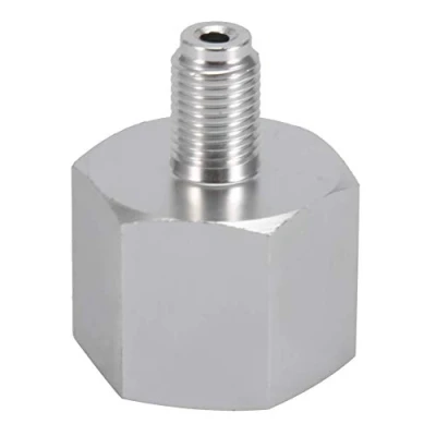 Immagine di Co2 Adattatore Mini Regolatore Homebrew Beer Corny Keg 6ACME 6G a 3/8 24UNF