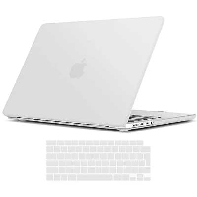 Immagine di TECOOL Custodia per MacBook PRO 16 Pollici 2023 2021 A2991 A2780 A2485 con Chip M3 M2 M1 Pro/Max, Case Cover Opaca Rigida Plastica Ultrasottile e Accessori Copritastiera Italia, Traslucida