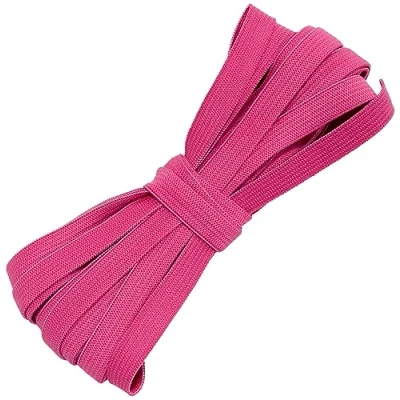 Immagine di AERZETIX C67529 Banda elastica piatta intrecciato 5 metri larghezza 10mm in poliestere + lattice colore rosa brillante