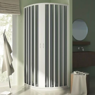 Immagine di Forte Box Doccia Semicircolare 75x75 CM H185 Raggio 55 PVC MOD. Sharp Centrale
