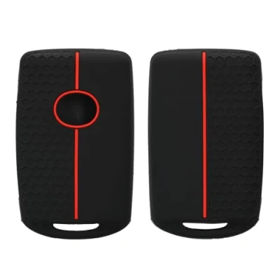 Immagine di kwmobile Custodia Coprichiave Compatibile con Mazda 3 Pulsanti CX30 CX50 CX60 CX90 MX 30 Cover Copri Telecomando Chiave Auto Chiavi Macchina Nero/Rosso
