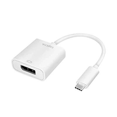 Immagine di LogiLink UA0246A USB / DisplayPort Adattatore [1x Spina C 3.2 Gen 2 (USB 3.1) 1x Presa DisplayPort] Bianco 14.00 cm