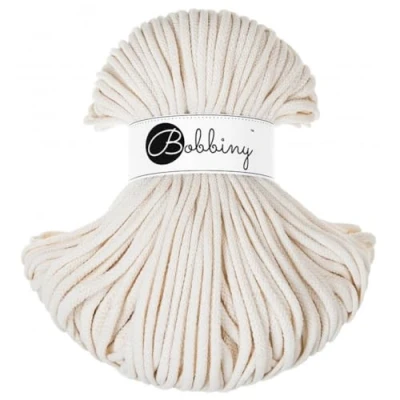 Immagine di Bobbiny Corda di macramè, 5 mm spessore, colore Natural, in 100% cotone, 100 m