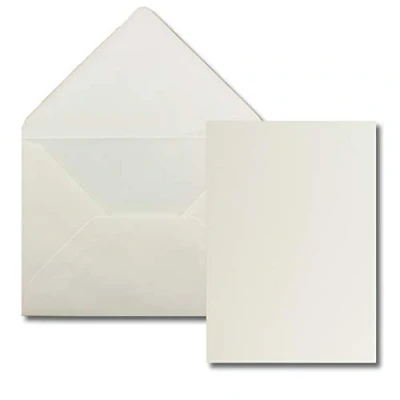 Immagine di Kim Kranholdt GmbH set di biglietti DIN A5/ C5, con buste, colori vivaci 25 Karten Sets 22 bianco naturale.