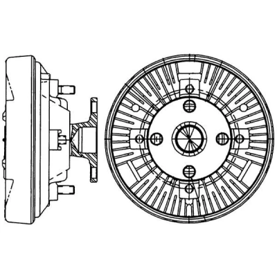 Immagine di Giunto di collegamento, Ventilatore radiatore MAHLE ORIGINAL CFC 233 000P