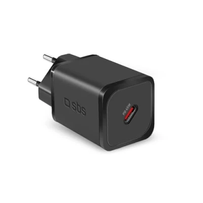 Immagine di SBS Caricatore USB C 45 Watt, Power Delivery, GaN, compatto e potente, presa europea, ideale per smartphone Android, iPhone, tablet, MacBook
