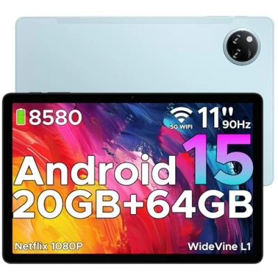 Immagine di DOOGEE Tab A9+ Tablet 11 Pollici Android 15, 20(4+16) GB RAM+64GB ROM/2TB TF, PC Con WiFi 5G, 8580mAh Batteria, Octa core, Widevine L1, 13MP+5MP, 1280 * 800 HD, Bluetooth 5.0, OTG, GPS Blu