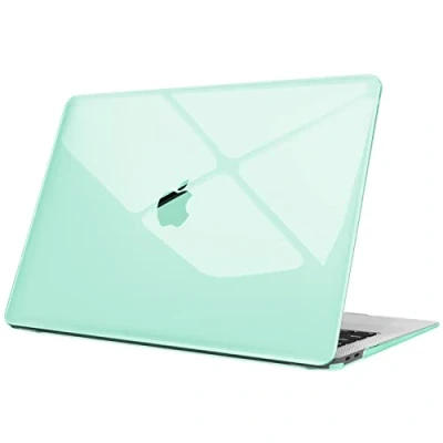 Immagine di FINTIE Custodia Compatibile con MacBook Air 13 2020/2019/2018 (A2337 M1 / A2179 A1932) Cover Rigid Protettivo Guscio Rigido Case, Cristallo Verde