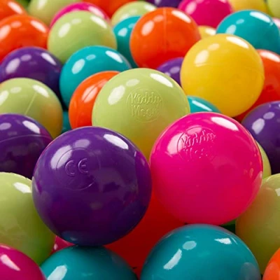 Immagine di KiddyMoon 700 Palline/7Cm Palline Morbide Colorate Per Piscina Bambini Fatto In EU, Verde Ch/Giallo/Turchese/Arancione/Rosa Sc/Viola