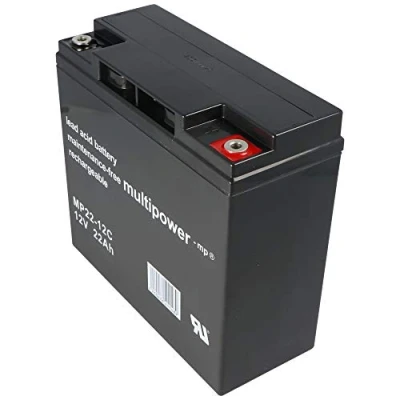 Immagine di Multipower MP22 12C 12 V 22 Ah AGM batteria al piombo resistente ai cicli