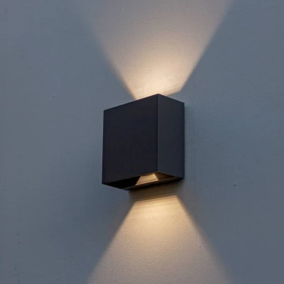 Immagine di Lutec GEMINI Beams 5104005118 Lampada da parete per esterni a LED 12 W Antracite