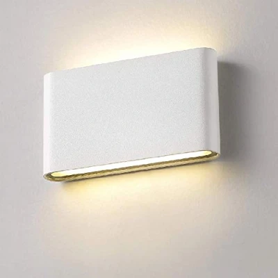 Immagine di XIAJIA 12W Lampada da parete a LED per interni/esterni Muro in Alluminio Applique Esterna impermeabile IP65(Bianco/Bianco caldo)