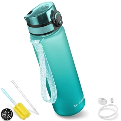 Immagine di My Vesperbox Minny borraccia per bambini a prova di perdite, 350 ml, 500 750 con cannuccia o colino, leggera in Tritan, senza BPA, asilo, scuola