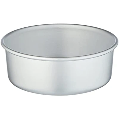 Immagine di Pentole Agnelli Linea Pasticceria e Pizza Tortiera Conica in Alluminio con Orlo (H 8 Cm), Argento, 22 cm