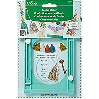Immagine di Clover Large Tassel Maker Contenitore per Nappe, Plastic, Verde, 22x2x16 cm