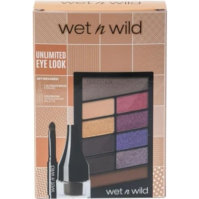 Immagine di Wet n Wild Ultimate Eye Look Set, Set di Trucco con Gel per Sopracciglia Fissante a Lunga Durata e Palette Ombretti Color Icon 10 Tonalità Finish un Make up Occhi Completo