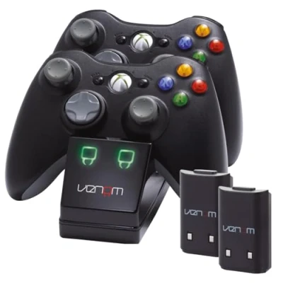 Immagine di Venom Twin Charging Station Doppio Caricabatterie per Xbox 360, Con 2 x Batteria NiMH