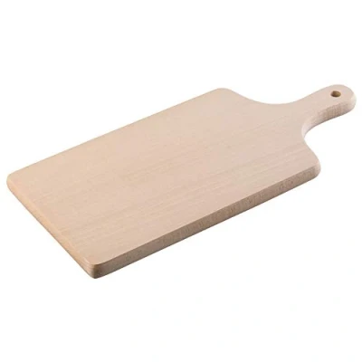 Immagine di KADAX tagliere in Legno, da colazione, cucina per pane, carne, verdure, formaggio, pratico con manico ergonomico, legno appendere, 28 x 17,5 cm