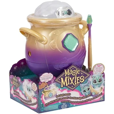 Immagine di Giochi Preziosi Magic Mixies, Gioco Interattivo, Regalo Bimba 5 Anni, con Animale Giocattolo, Calderone, Bacchetta e Altri Accessori, Ideale come Gadget per Compleanno, Blu