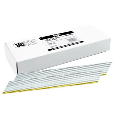 Immagine di Tacwise 0403 Chiodi di Finitura Angolati Galvanizzati, Tipo da 15G / 32 mm, Testa a ‘D’, Confezione 4.000