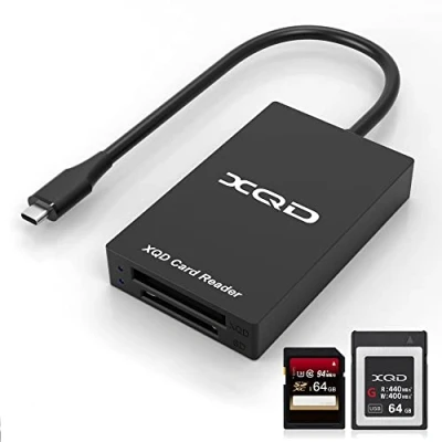 Immagine di Lettore schede XQD USB C XQD/SD di memoria 5Gpbs tipo Supporto Sony serie G/M, scheda Lexar 2933x/1400x Mark XQD, SD per sistema operativo Windows/Mac