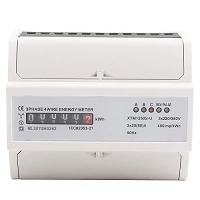Immagine di XTM1250S U Misuratore di energia multifunzione digitale 3 fasi, 4 fili KWh, contatore corrente A 6 cifre, 20 (80)