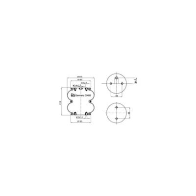 Immagine di FEBI BILSTEIN 39093 Soffietto, Sospensione pneumatica SCANIA: P,G,R,T series