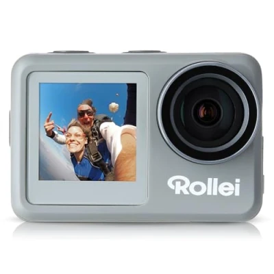 Immagine di Rollei Fotocamera subacquea Action Cam 9s Plus I 4K 60fps con display selfie, stabilizzazione dell&#039;immagine, time lapse, slow motion, funzione loop impermeabile fino a 10 m, 65,5 x 43,8 26,5 mm