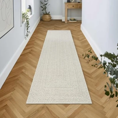 Immagine di the carpet Kansas robusto tappeto per esterni ed interni in juta naturale, resistente alle intemperie, adatto a terrazze e giardini, ca. 60 x 180 cm