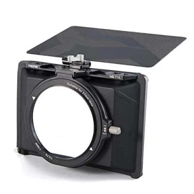 Immagine di Tilta MB T15 Tiltaing 4 * 5.65 Mini Matte Box per DSLR mirrorless style cameras lens hood accessories ring 72mm 82mm 77mm 67mm top flag