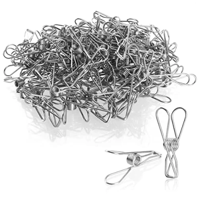 Immagine di com four® 100x mollette in Metallo Fermagli per Asciugamani Acciaio Inossidabile Resistenti Telo Mare (Acciaio 100 Pezzi)