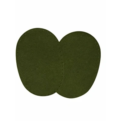 Immagine di Marbet Toppe Termoadesive Verde Loden Scamosciate 17 x 11cm Ovale Toppa Maglie