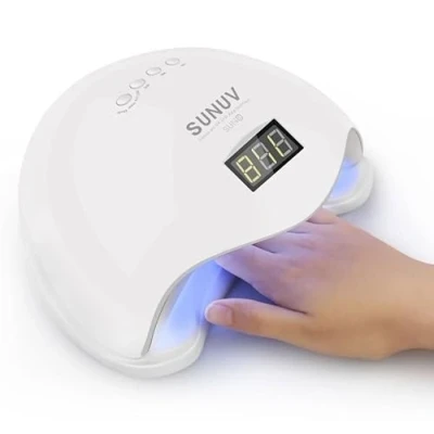 Immagine di LAMPADA 48W RICOSTRUZIONE UNGHIE NAIL ART UV LED DISPLAY TIMER