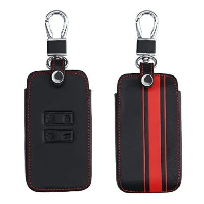 Immagine di kwmobile Custodia Compatibile con Renault 4 tasti Smart Key (solo Keyless Go) Cover Chiavi Auto Protezione Copri Telecomando Chiave Copertura Strisce Rally