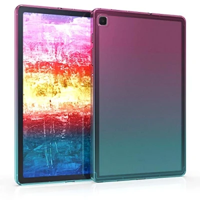 Immagine di kwmobile Cover Compatibile con Samsung Galaxy Tab S6 Lite (2024/2022/2020) Custodia Tablet in silicone TPU Copertina protettiva Backcover 2 colori fucsia/blu/trasparente