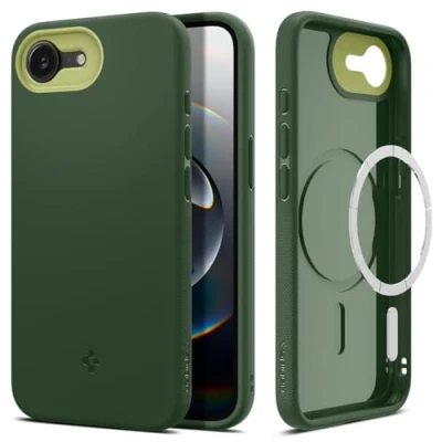 Immagine di Spigen Cover per iPhone 16e, Nano Pop MagFit, Compatibile con Accessori MagSafe Avo Green