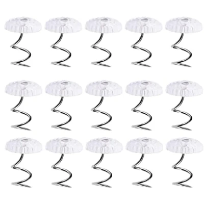 Immagine di LiFangSotre 50PCS Twist Pins Perno Fissaggio copridivano 50 PCS Chiodi di Trasparenti Chiodo Riutilizzabile Fisso per Biancheria da Letto