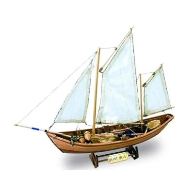 Immagine di Artesanía Latina Modellino di Nave in Legno Barca da Pesca, Peschereccio Doris Francese Saint Malo Modello 19010, Scala 1:20 Modelli Assemblare Livello Principiante