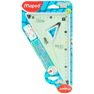 Immagine di MAPED Squadra Infrangibile 0 posizionata nell&#039;angolo retto e Presensione ergonomica 2 in 1 60 45, lato grande 21 cm, colore: Verde