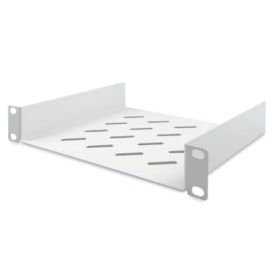 Immagine di Digitus DN 10 TRAY 2 pollici Ripiano porta apparecchi per armadio rack con feritoie di ventilazione, Perforato Adatto profondità armadio: da 300 mm