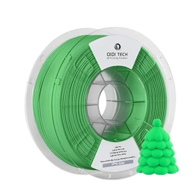 Immagine di QIDI TECH Filamento PETG Tough Stampante 3D, Resistente 1,75mm, di Stampa 3D 1Kg (2,2 lbs), Adatto per la ad Alta Velocità, Verde