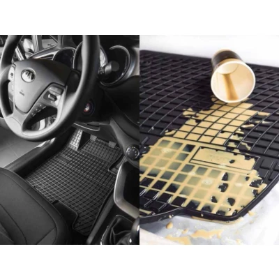 Immagine di FROGUM 3rd row seat 402201 Set tappetino Gomma anteriore e posteriore 3 nero Su misura FORD: Tourneo Courier