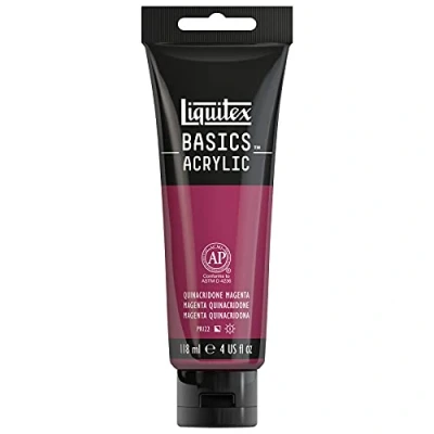 Immagine di Liquitex Basics Acrylic, 1046114, Colore Acrilico, Magenta Acra, 118 Ml (Confezione Da 1)