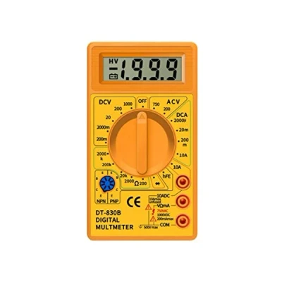 Immagine di Mini Multimetro Digitale, Tester Universale Tascabile, Voltmetro Amperometro Ohm DT830B (120X68X22mm)