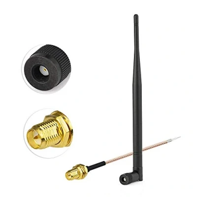 Immagine di Eightwood 868mhz Antenna NFC RFID Tilt And Connettore RP SMA Maschio + Femmina Pigtail Cavo RG178 15cm 6inch per gsm Wireless WiFi Omologazione CCU3 CCU2 CC1101