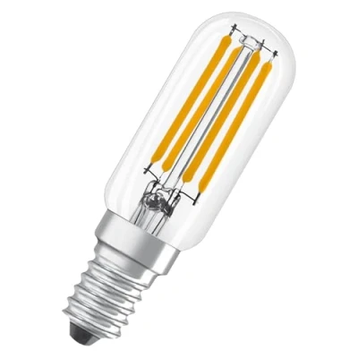 Immagine di OSRAM LED Lampada speciale a forma di goccia, trasparente, multicolore, 4,8 W, 470 lm, 2700 K per luce bianca calda, attacco E14, diametro 25 mm, EEK F, dimmerabile.