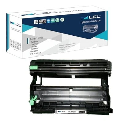 Immagine di LCL Tamburo Compatibile DR2400 DR 2400 DR2425 High Yield Sostituzione per Brother HL L2350DW L2310D L2357DW L2375DW L2370DN 2370DW MFC L2710DN L2710DW L2730DW (1 Pack Nero)