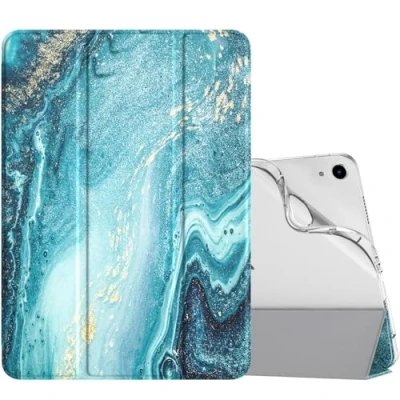 Immagine di TiMOVO Cover Compatibile con iPad Air 11 Pollici M2 2024, 6/5/4 Generazione 2024/2022/2020 10,9&quot;, Custodia Morbido Posteriore in TPU Smerigliata, Auto Sveglia/Sonno, Doratura