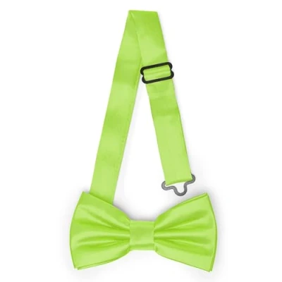 Immagine di Ladeheid Papillon per bambini maschi Pre legato, banda regolabile, design lucido, ideale matrimoni, compleanni, inizio scuola Resistente e stiloso BKS (10cm x 5cm, Lime)